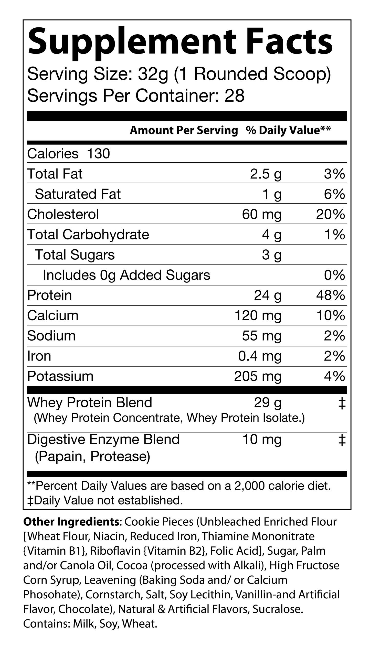 Whey Cookies and Cream