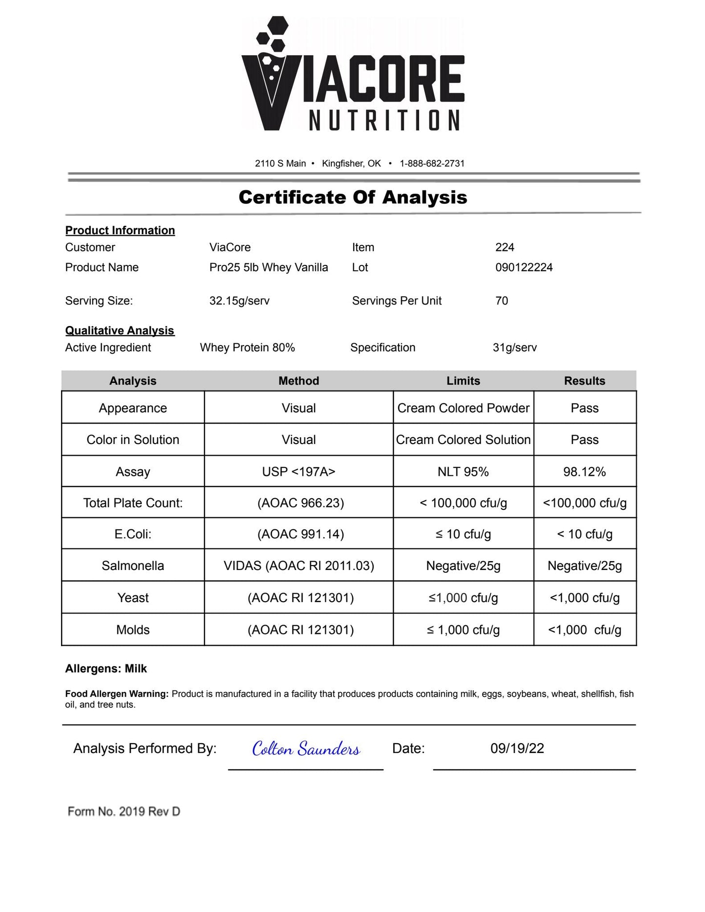 Whey Protein Vanilla